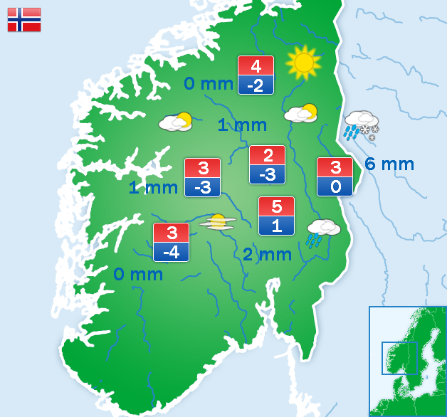 Weersverwachting voor morgen Weersverwachting voor morgen